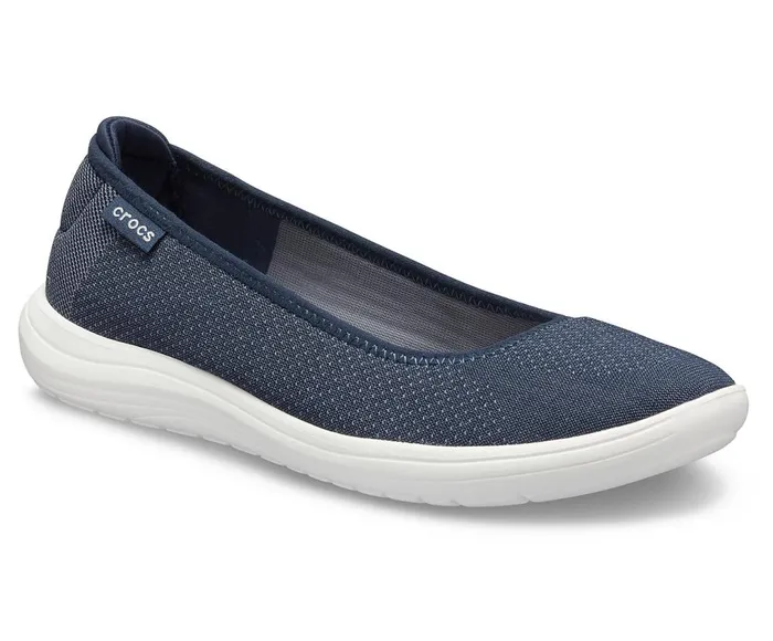 Crocs Crocs Reviva Flat Navy White Womens Flats