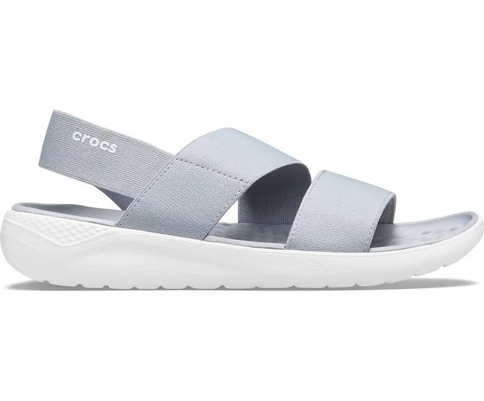 Crocs LiteRide Stretch Sandal Light Grey White Womens Sandals
