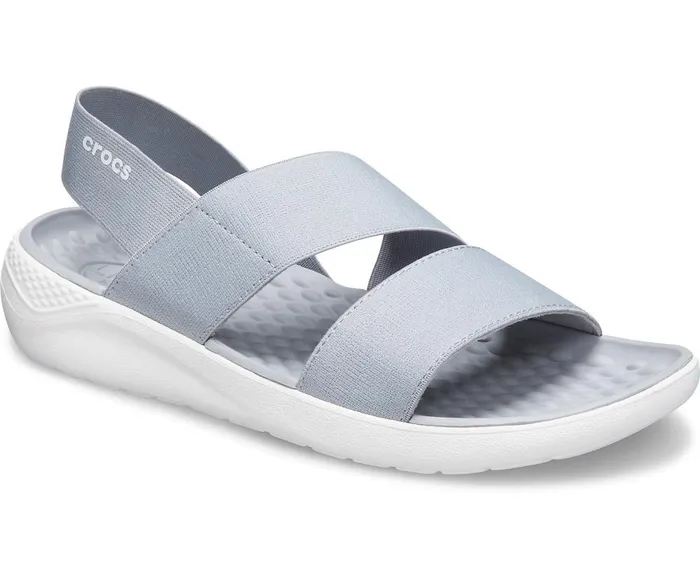Crocs LiteRide Stretch Sandal Light Grey White Womens Sandals
