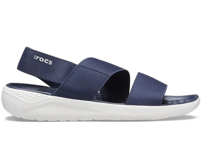 Crocs LiteRide Stretch Sandal Navy White Womens Sandals