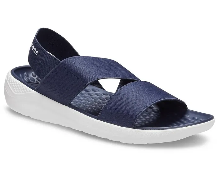 Crocs LiteRide Stretch Sandal Navy White Womens Sandals