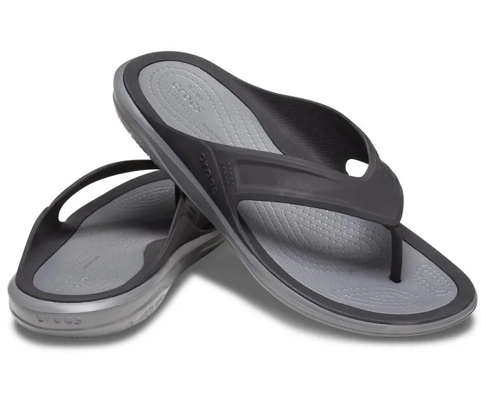 Crocs Swiftwater Wave Flip BlackSlate Grey Mens Sandals