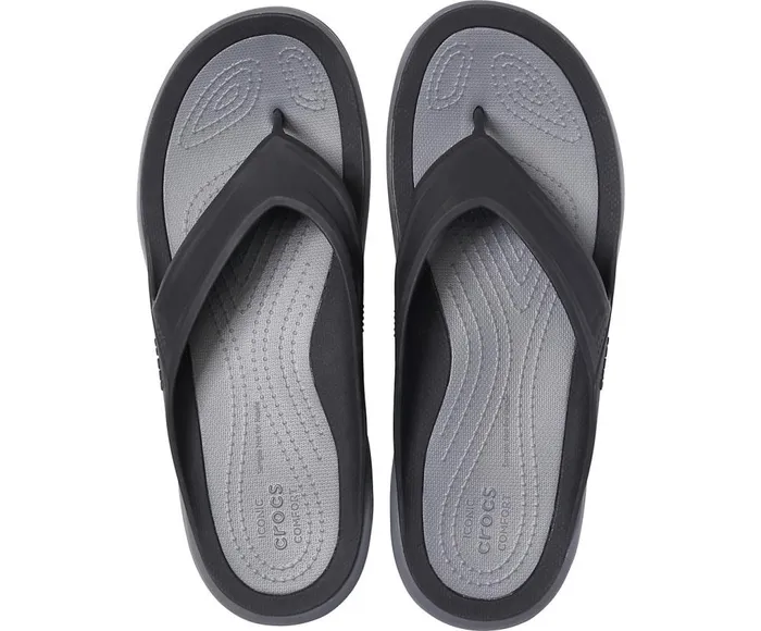 Crocs Swiftwater Wave Flip BlackSlate Grey Mens Sandals