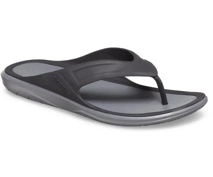 Crocs Swiftwater Wave Flip BlackSlate Grey Mens Sandals