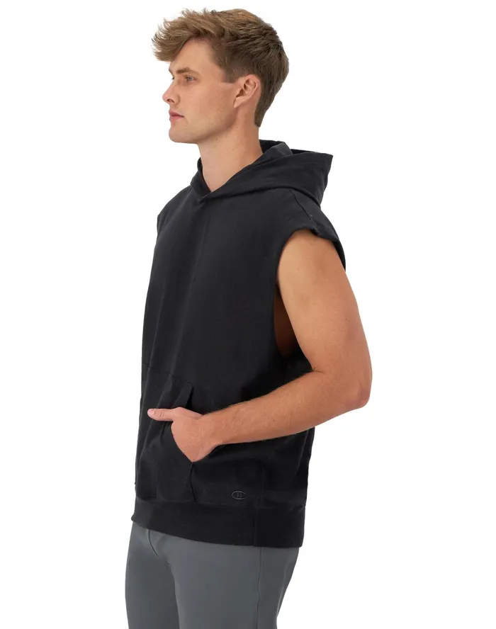 CutOff TShirt Hoodie Black Men Champion Hoodies and Sweatshirts