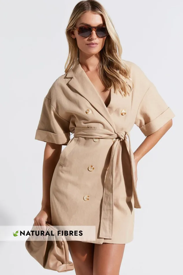 Cyrus Mini Dress 8211 Waist Wrap Short Sleeve Blazer Mini Dress In Stone Women Showpo Curve Clothes Cyrus Mini Dress 8211 Waist Wrap Short Sleeve Blazer Mini Dress In Stone Women Showpo Curve Clothes