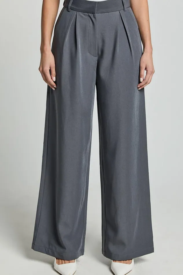 Daffy Pants 8211 Elastic Back Waist Tailored Pant In Grey Women Showpo Pants