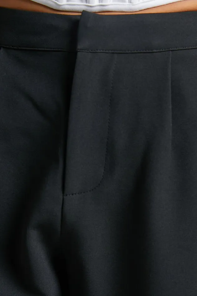 Damika Pants 8211 High Waist Cropped Pin Tuck Pants In Black Women Showpo Curve Clothes