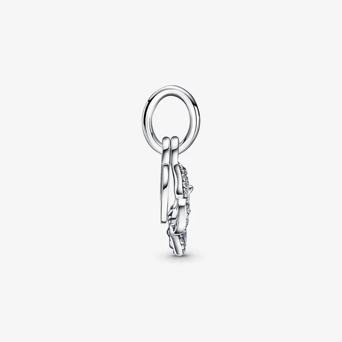 Dangle Charms Women Pandora Blue Butterfly and Quote Double Dangle Charm