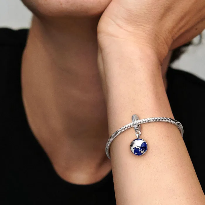 Dangle Charms Women Pandora Blue Planet Dangle Charm