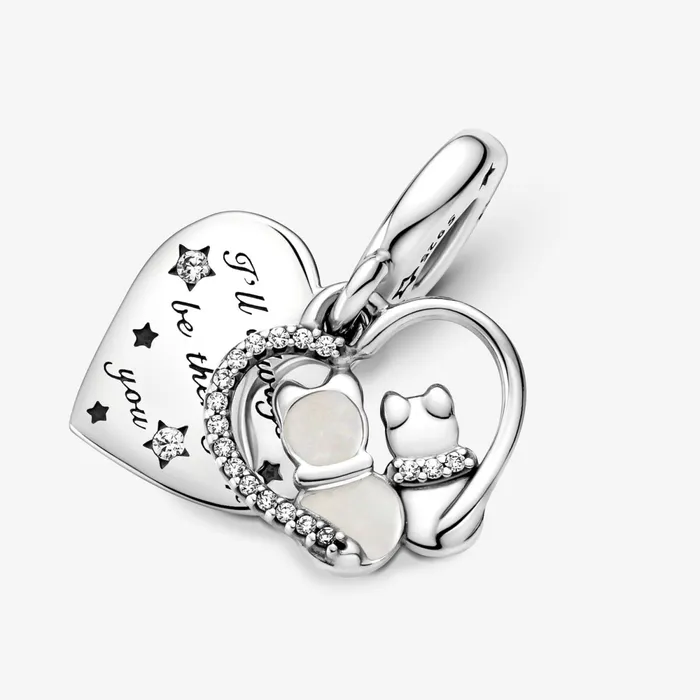 Dangle Charms Women Pandora Cats and Hearts Dangle Charm