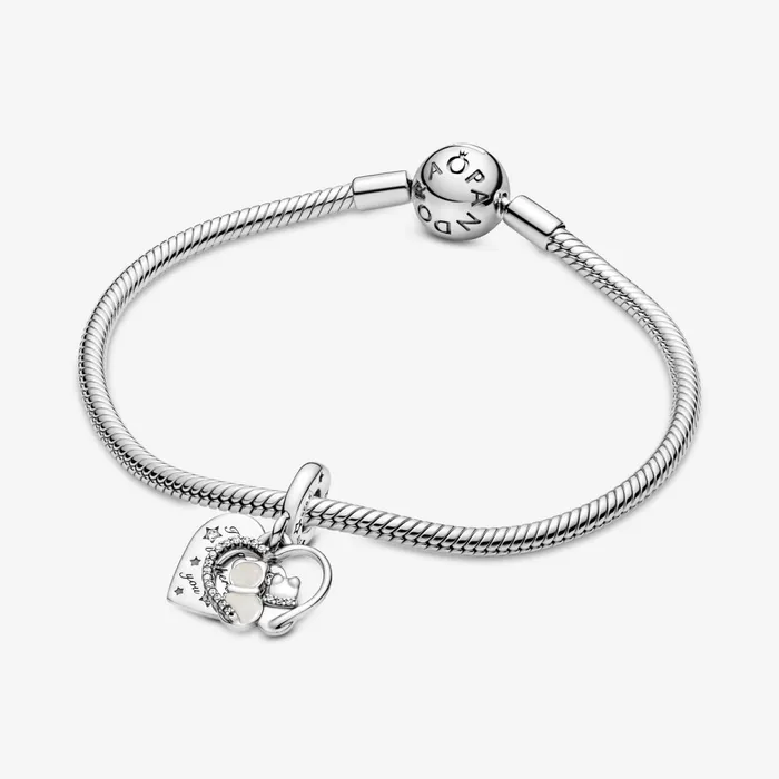 Dangle Charms Women Pandora Cats and Hearts Dangle Charm