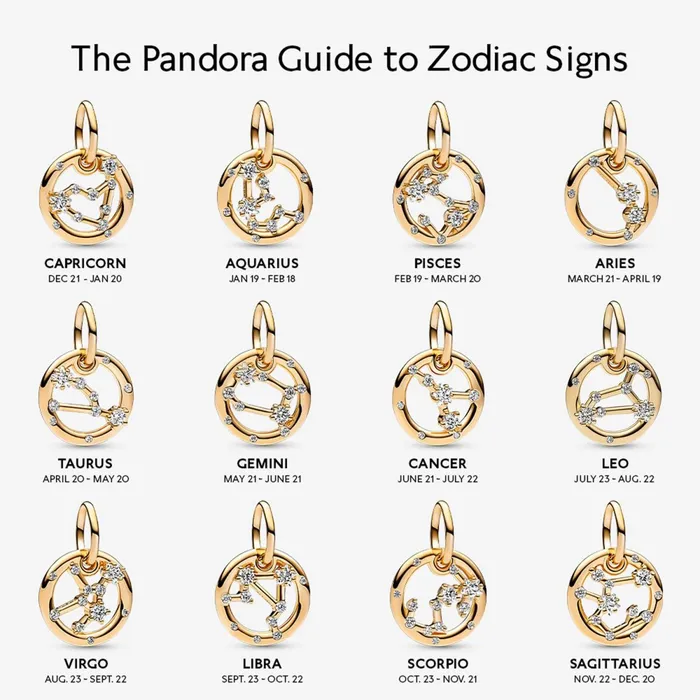 Dangle Charms Women Pandora Gemini Zodiac Dangle Charm