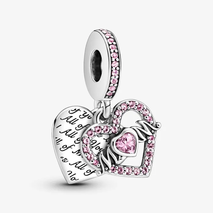 Dangle Charms Women Pandora Heart and Mum Dangle Charm