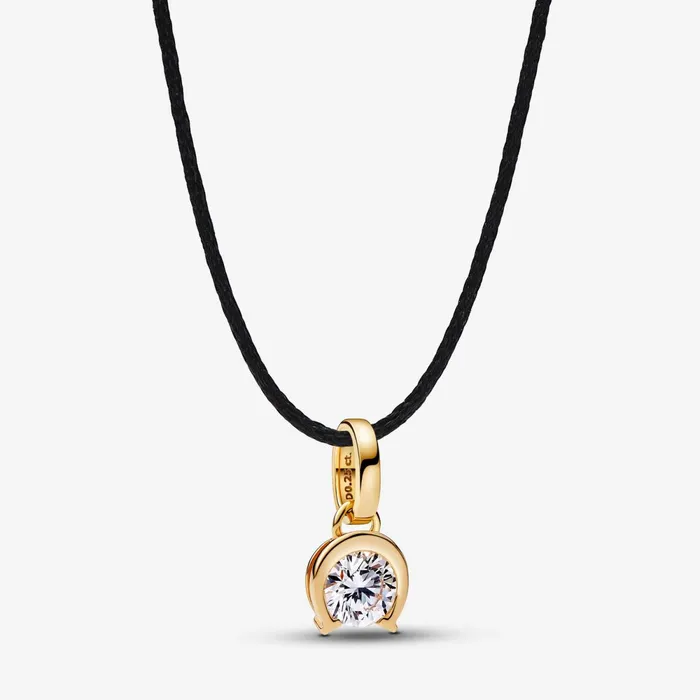 Dangle Charms Women Pandora Online Talisman 14k Gold Labgrown Diamond Horseshoe Pendant