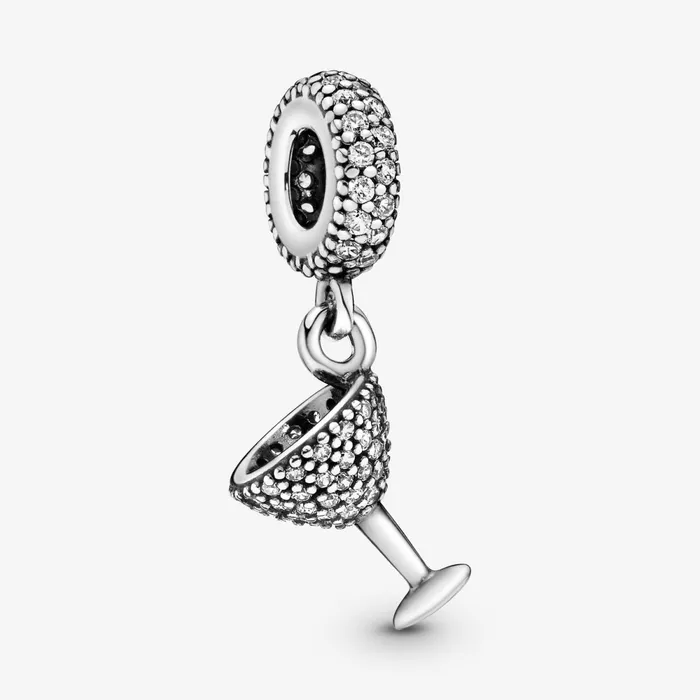 Dangle Charms Women Pandora Pav Cocktail Glass Dangle Charm