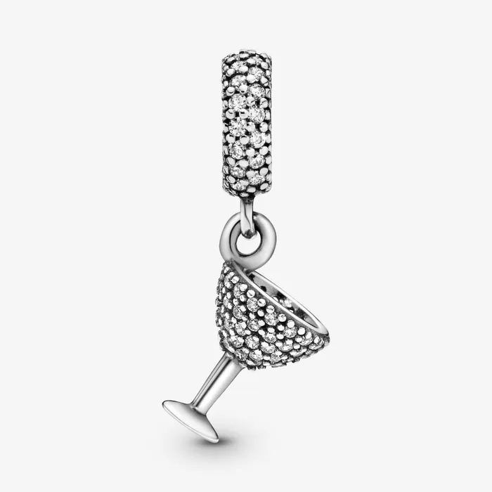 Dangle Charms Women Pandora Pav Cocktail Glass Dangle Charm