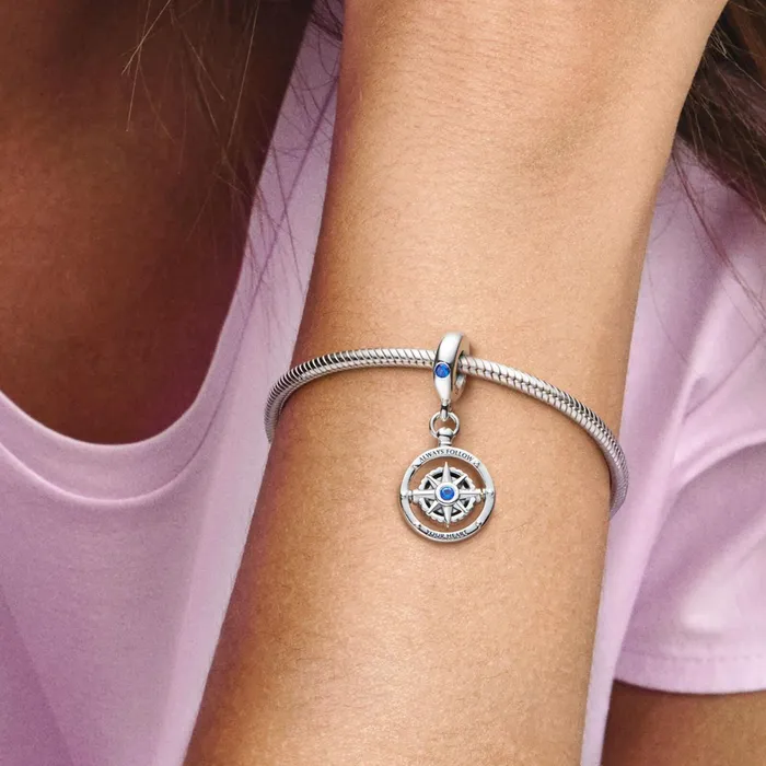 Dangle Charms Women Pandora Spinning Compass Dangle Charm