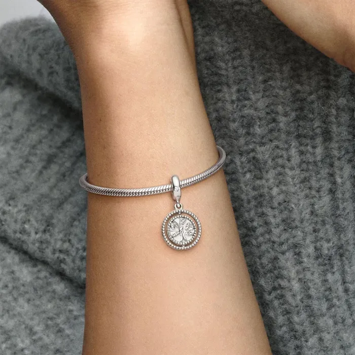 Dangle Charms Women Pandora Spinning Family Tree Dangle Charm