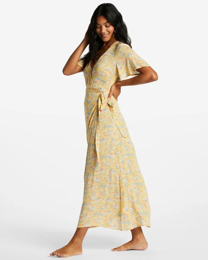 Day By Day Midi Wrap Dress Multi Women Billabong Beach Cover Ups