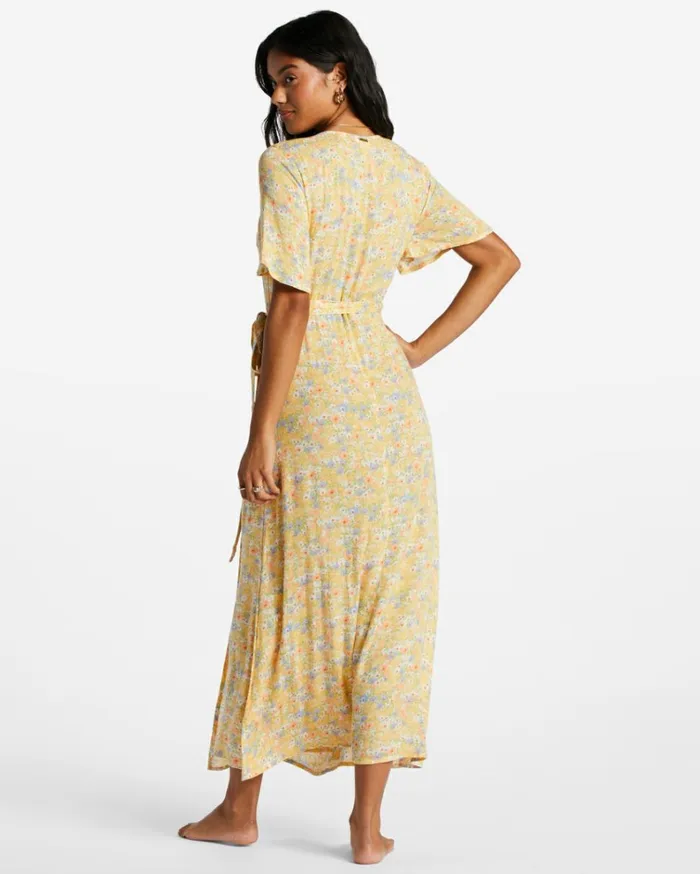 Day By Day Midi Wrap Dress Multi Women Billabong Beach Cover Ups
