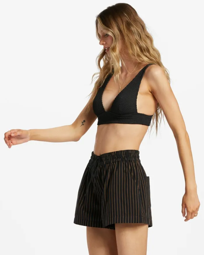 Day Tripper Elastic Shorts Black Pebble Women Billabong Essentials