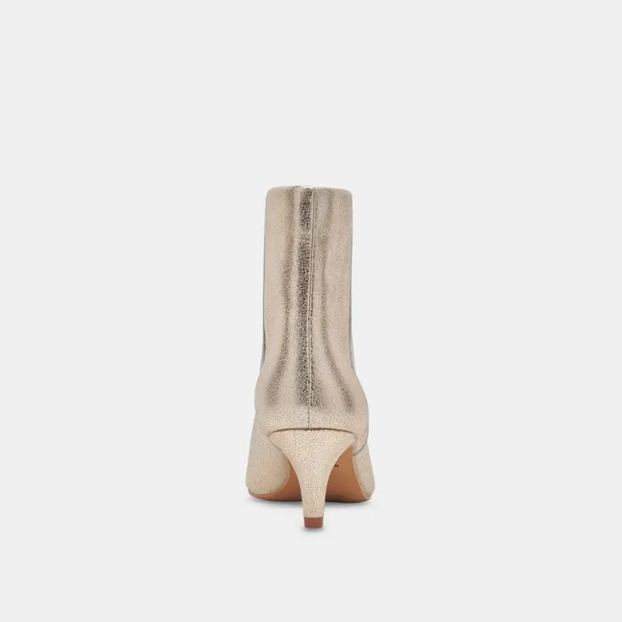Dee Wide Booties Platinum Distressed Leather Women Dolce Vita Boots and Booties