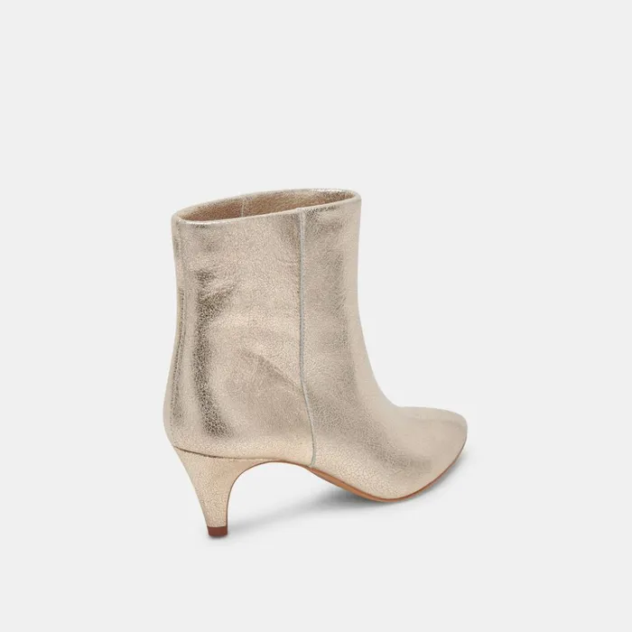 Dee Wide Booties Platinum Distressed Leather Women Dolce Vita Boots and Booties