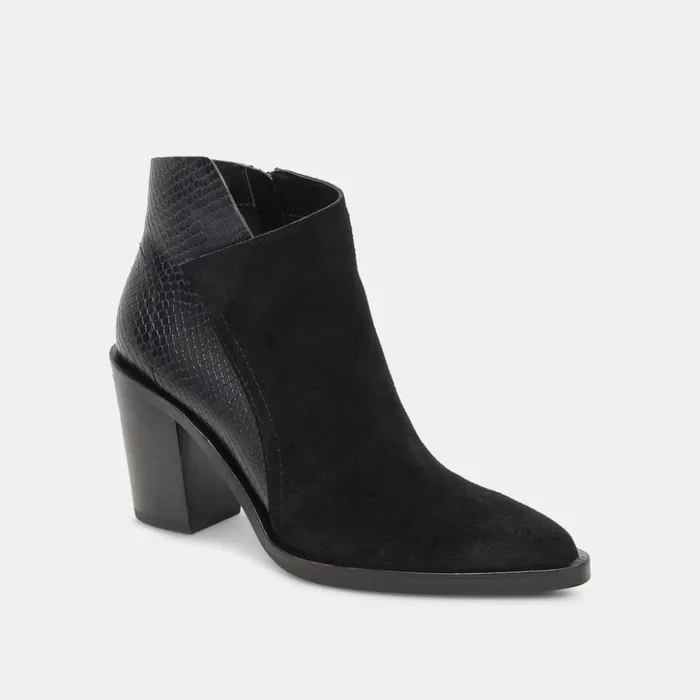 Deena Booties Black Multi Suede Women Dolce Vita Boots and Booties