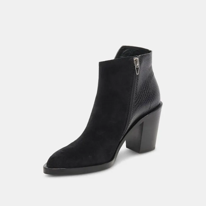 Deena Booties Black Multi Suede Women Dolce Vita Boots and Booties