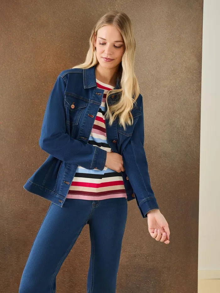 Denim Belted ButtonFront Jacket Phoenix Wash Women Jones New York Denim Denim Belted ButtonFront Jacket Phoenix Wash Women Jones New York Denim