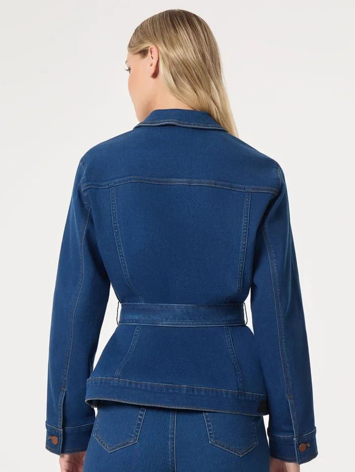 Denim Belted ButtonFront Jacket Phoenix Wash Women Jones New York Denim Denim Belted ButtonFront Jacket Phoenix Wash Women Jones New York Denim
