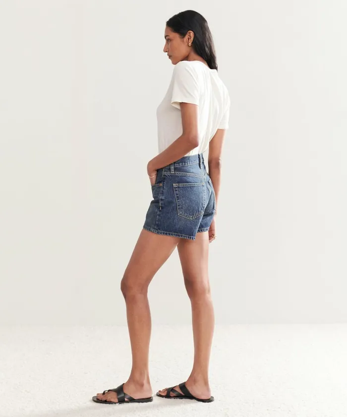 Denim Women Jenni Kayne Mid Rise Boy Short Whiskey Indigo