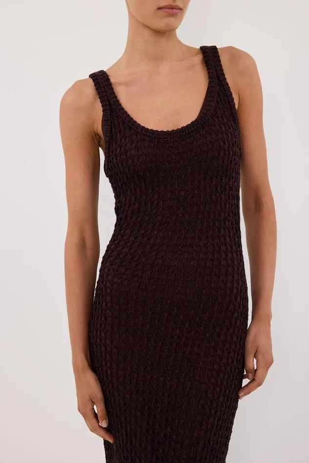 DISSH Knit Dresses TESS CHOC CROCHET MAXI DRESS 8211 Women