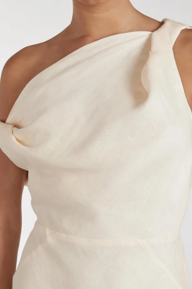 DISSH Midi Dresses JOELLE CREAM LINEN MIDI DRESS 8211 Women