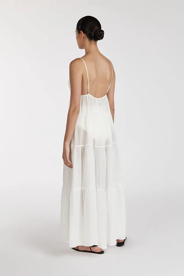 DISSH Midi Dresses LIZA WHITE RAMIE MIDI DRESS 8211 Women