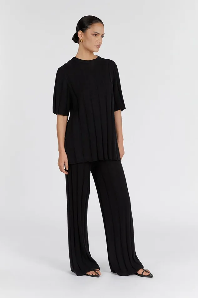 DISSH Pants EMERY BLACK WIDE LEG PANT 8211 Women