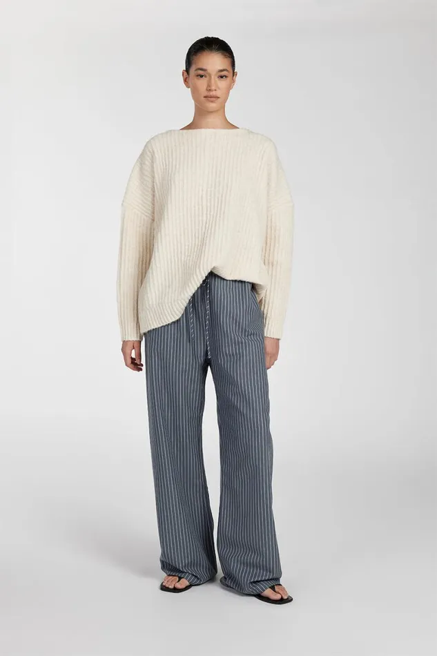 DISSH Pants MASON SLATE STRIPE DRAWSTRING PANT 8211 Women