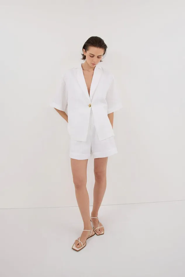 DISSH Shorts ALONDRA WHITE LINEN SHORT 8211 Women