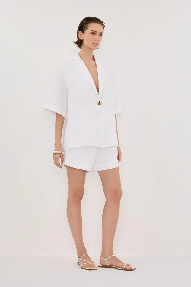 DISSH Shorts ALONDRA WHITE LINEN SHORT 8211 Women