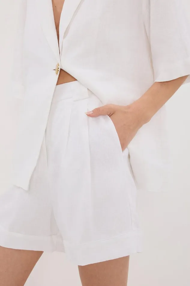 DISSH Shorts ALONDRA WHITE LINEN SHORT 8211 Women