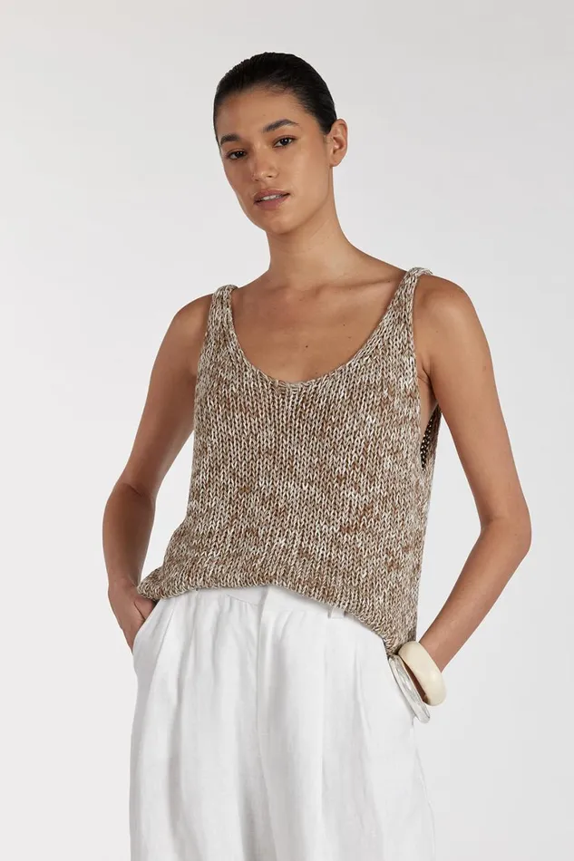 DISSH Tanks HEIDI TAN MARLE SCOOP TANK 8211 Women