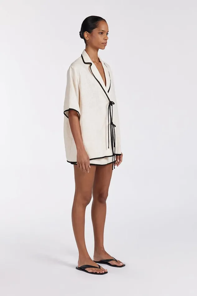 DISSH Tops VON CREAM LINEN SHIRT 8211 Women