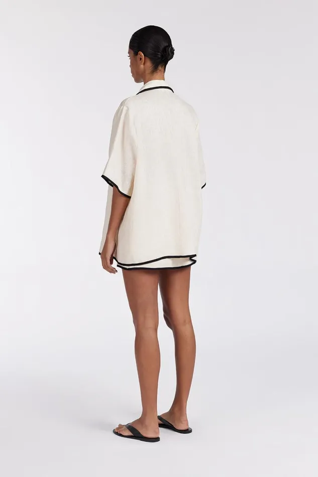 DISSH Tops VON CREAM LINEN SHIRT 8211 Women