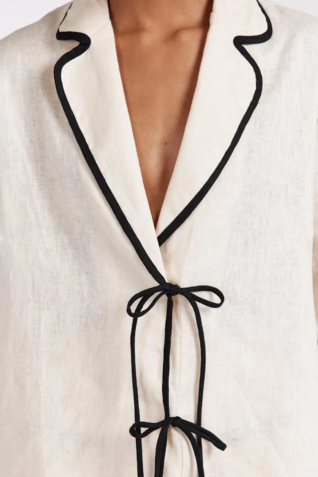 DISSH Tops VON CREAM LINEN SHIRT 8211 Women
