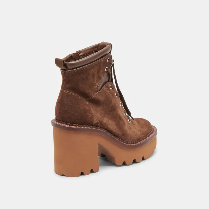 Dommie Boots Cocoa Suede Women Dolce Vita Boots and Booties
