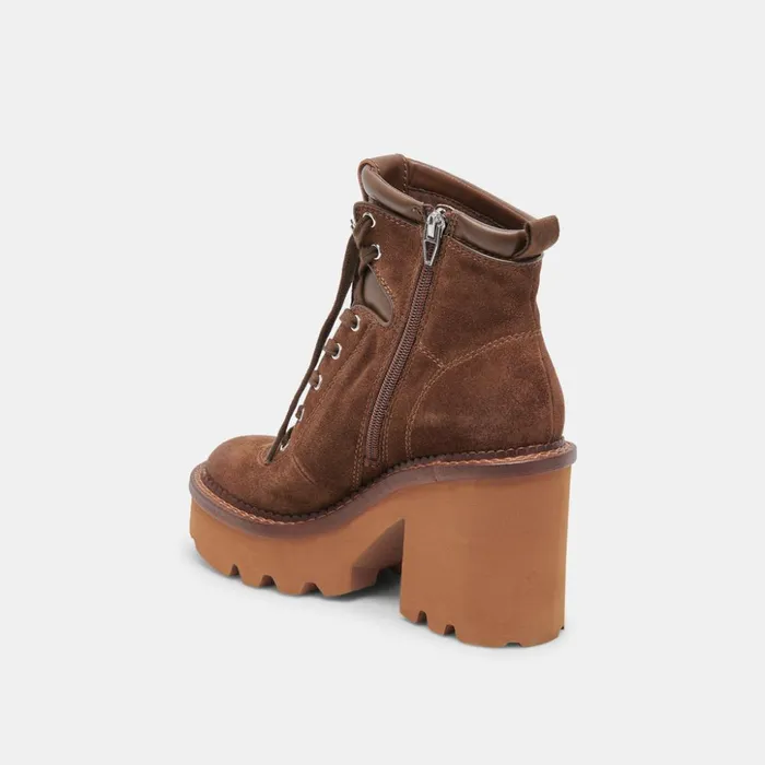 Dommie Boots Cocoa Suede Women Dolce Vita Boots and Booties