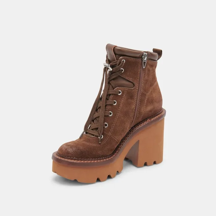 Dommie Boots Cocoa Suede Women Dolce Vita Boots and Booties