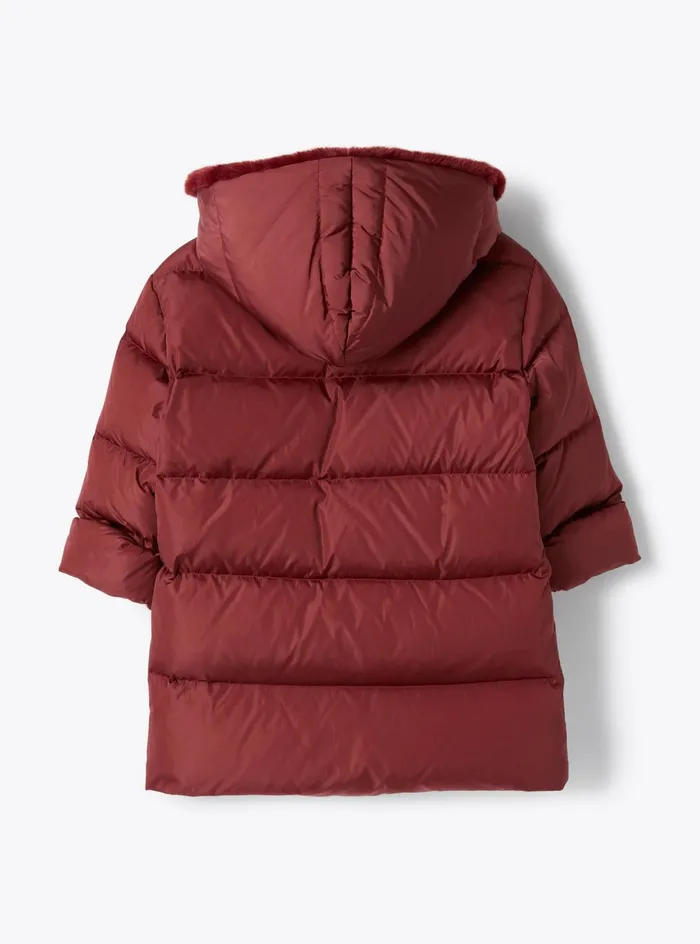 Downjackets Girl 216 Il Gufo Down Jacket With Ecofur Inserts