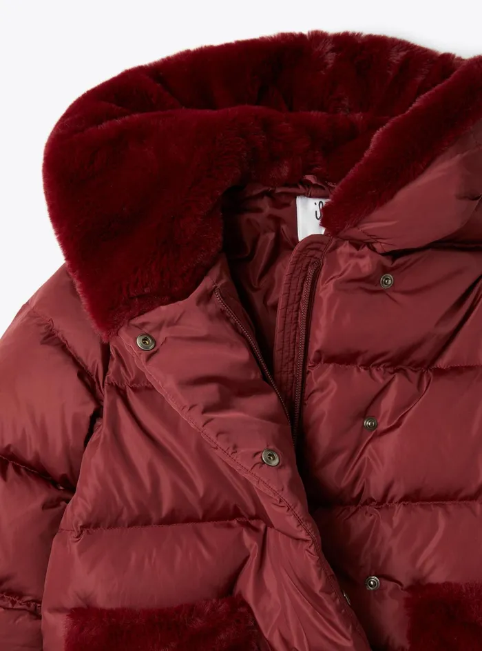 Downjackets Girl 216 Il Gufo Down Jacket With Ecofur Inserts